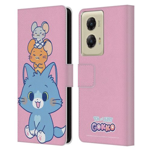 Tom and Jerry Gokko Graphics Characters Leather Book Wallet Case Cover For Motorola Moto G Stylus 5G (2024)