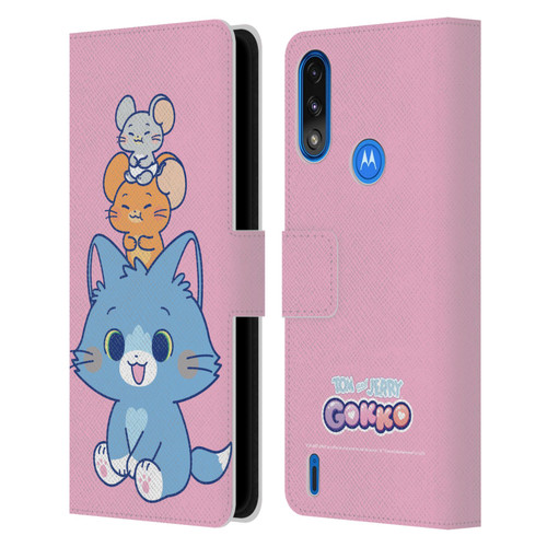 Tom and Jerry Gokko Graphics Characters Leather Book Wallet Case Cover For Motorola Moto E7 Power / Moto E7i Power