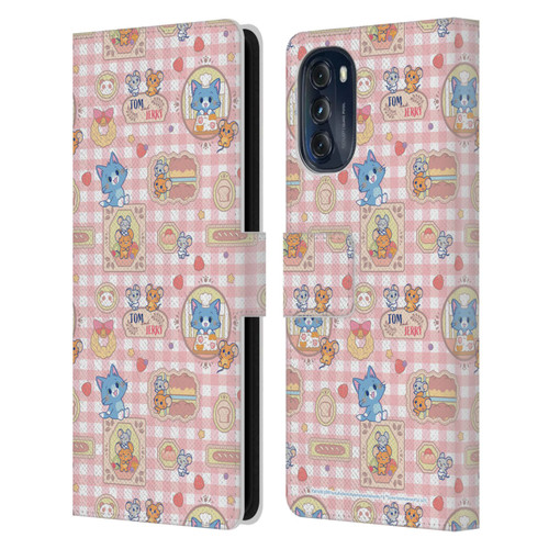 Tom and Jerry Gokko Graphics Baking Pattern Leather Book Wallet Case Cover For Motorola Moto G (2022)