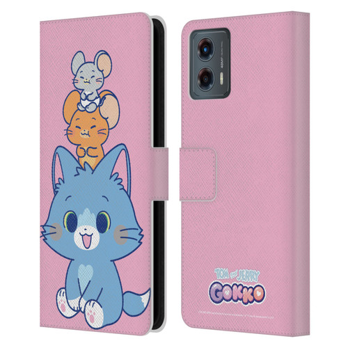 Tom and Jerry Gokko Graphics Characters Leather Book Wallet Case Cover For Motorola Moto G (2023)