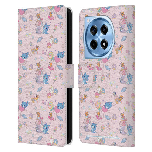 Tom and Jerry Gokko Graphics Sweets Pattern Leather Book Wallet Case Cover For OnePlus 12R