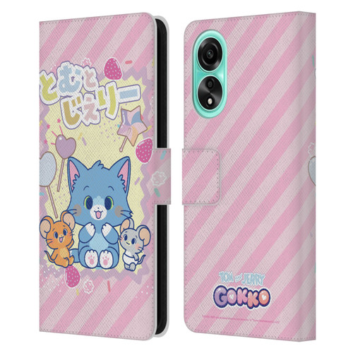 Tom and Jerry Gokko Graphics Character Art Leather Book Wallet Case Cover For OPPO A78 4G