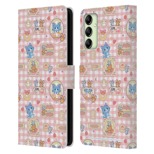 Tom and Jerry Gokko Graphics Baking Pattern Leather Book Wallet Case Cover For Samsung Galaxy A14 5G