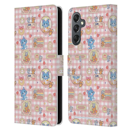 Tom and Jerry Gokko Graphics Baking Pattern Leather Book Wallet Case Cover For Samsung Galaxy A25 5G