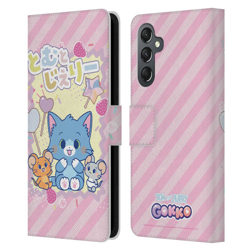 Tom and Jerry Gokko Graphics Character Art Leather Book Wallet Case Cover For Samsung Galaxy A25 5G