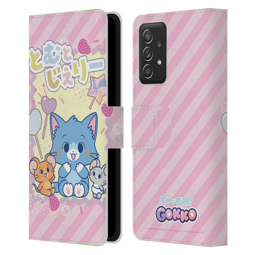Tom and Jerry Gokko Graphics Character Art Leather Book Wallet Case Cover For Samsung Galaxy A53 5G (2022)