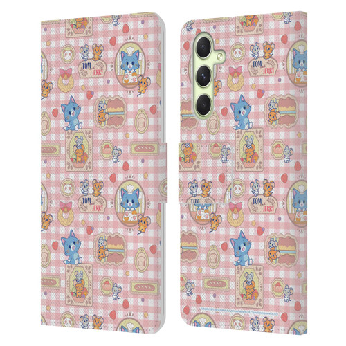 Tom and Jerry Gokko Graphics Baking Pattern Leather Book Wallet Case Cover For Samsung Galaxy A54 5G
