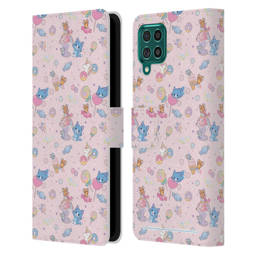 Tom and Jerry Gokko Graphics Sweets Pattern Leather Book Wallet Case Cover For Samsung Galaxy F62 (2021)