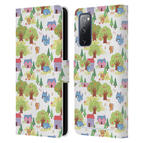 Tom and Jerry Gokko Graphics Trees Pattern Leather Book Wallet Case Cover For Samsung Galaxy S20 FE / 5G