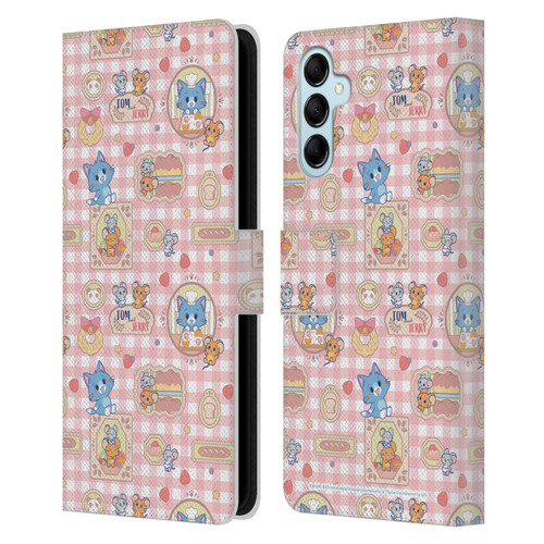 Tom and Jerry Gokko Graphics Baking Pattern Leather Book Wallet Case Cover For Samsung Galaxy M14 5G