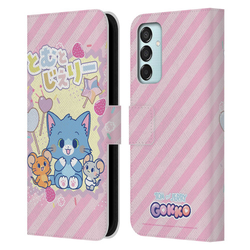 Tom and Jerry Gokko Graphics Character Art Leather Book Wallet Case Cover For Samsung Galaxy M15/F15 5G