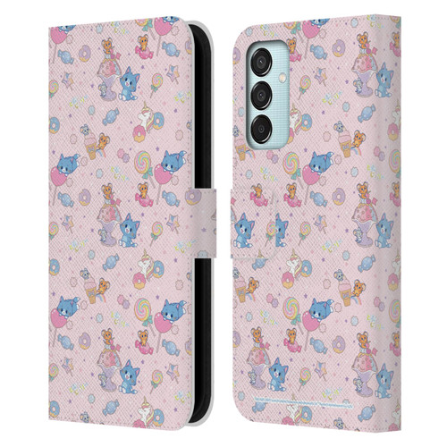 Tom and Jerry Gokko Graphics Sweets Pattern Leather Book Wallet Case Cover For Samsung Galaxy M15/F15 5G