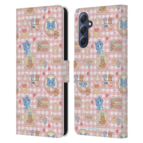 Tom and Jerry Gokko Graphics Baking Pattern Leather Book Wallet Case Cover For Samsung Galaxy M54 5G