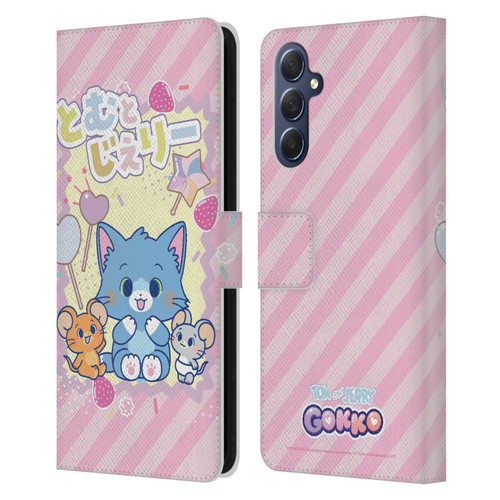 Tom and Jerry Gokko Graphics Character Art Leather Book Wallet Case Cover For Samsung Galaxy M54 5G
