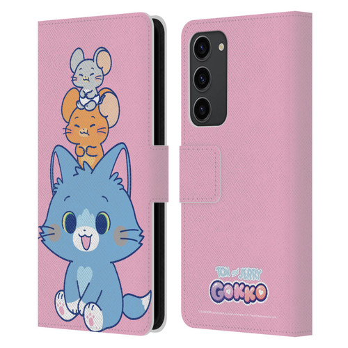 Tom and Jerry Gokko Graphics Characters Leather Book Wallet Case Cover For Samsung Galaxy S23+ 5G