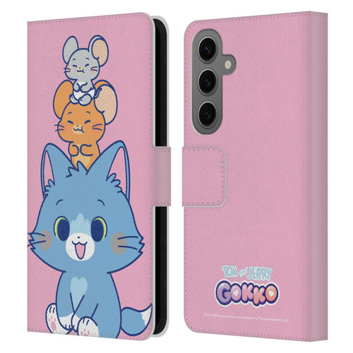 Tom and Jerry Gokko Graphics Characters Leather Book Wallet Case Cover For Samsung Galaxy S25
