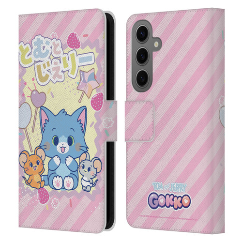 Tom and Jerry Gokko Graphics Character Art Leather Book Wallet Case Cover For Samsung Galaxy S25
