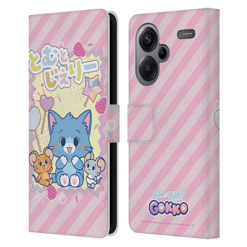 Tom and Jerry Gokko Graphics Character Art Leather Book Wallet Case Cover For Xiaomi Redmi Note 13 Pro Plus 5G