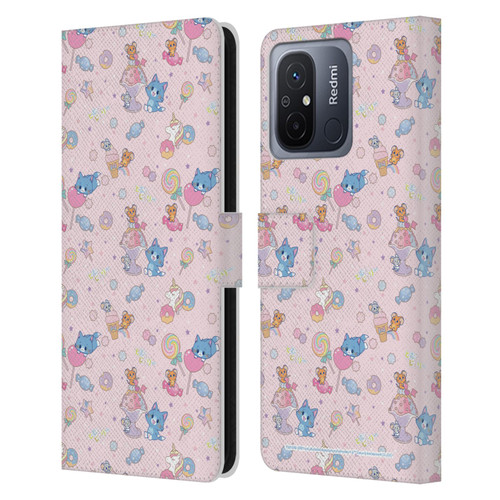 Tom and Jerry Gokko Graphics Sweets Pattern Leather Book Wallet Case Cover For Xiaomi Redmi 12C