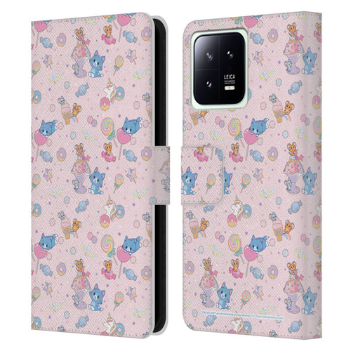 Tom and Jerry Gokko Graphics Sweets Pattern Leather Book Wallet Case Cover For Xiaomi 13 5G