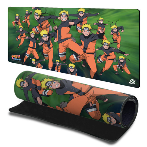 Naruto Shippuden Graphic Art Naruto Kagebunshin Gaming Office Desk PC Keyboard Mouse Mat Pad 23.62 x 11.81 x 0.12 inches (600 x 300 mm) - L