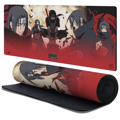 Naruto Shippuden Graphic Art Itachi Gaming Office Desk PC Keyboard Mouse Mat Pad 37.4 x 15.75 x 0.16 inches (900 x 400 mm) - XL