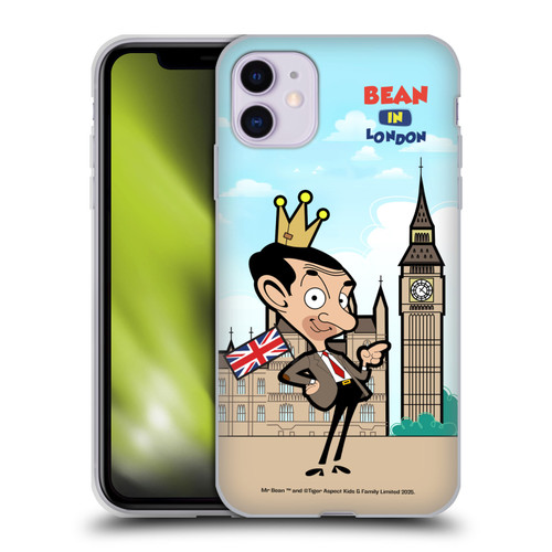 Mr. Bean: The Animated Series Graphic Art Bean In London Soft Gel Case for Apple iPhone 11