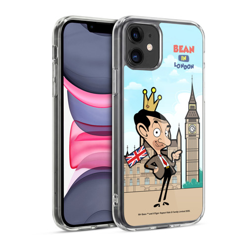 Mr. Bean: The Animated Series Graphic Art Bean In London Soft Gel Case for Apple iPhone 11