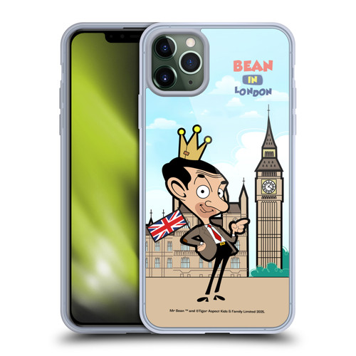 Mr. Bean: The Animated Series Graphic Art Bean In London Soft Gel Case for Apple iPhone 11 Pro Max