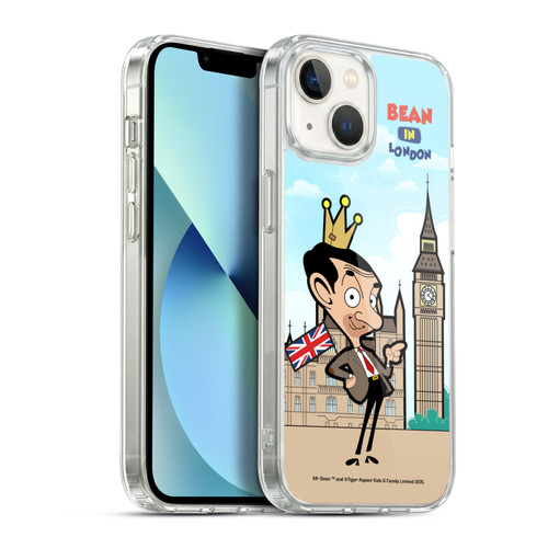 Mr. Bean: The Animated Series Graphic Art Bean In London Soft Gel Case for Apple iPhone 13