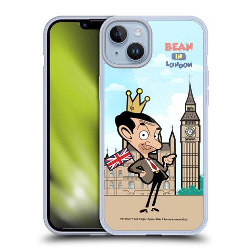 Mr. Bean: The Animated Series Graphic Art Bean In London Soft Gel Case for Apple iPhone 14 Plus