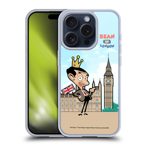 Mr. Bean: The Animated Series Graphic Art Bean In London Soft Gel Case for Apple iPhone 15 Pro