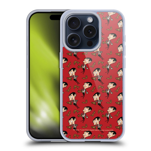 Mr. Bean: The Animated Series Graphic Art Teddy Pattern Soft Gel Case for Apple iPhone 15 Pro