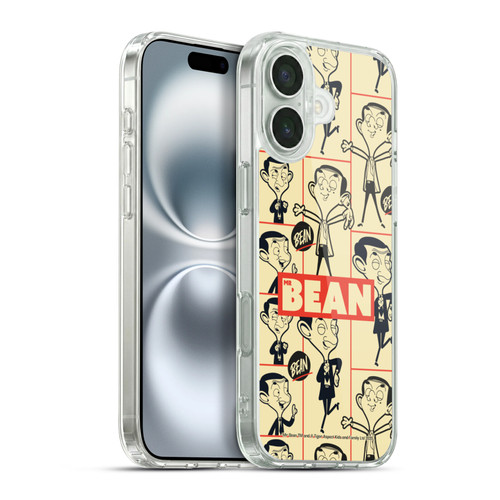 Mr. Bean: The Animated Series Graphic Art Collage Soft Gel Case for Apple iPhone 16 Plus & MagSafe
