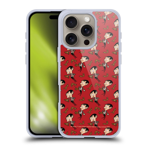 Mr. Bean: The Animated Series Graphic Art Teddy Pattern Soft Gel Case for Apple iPhone 16 Pro
