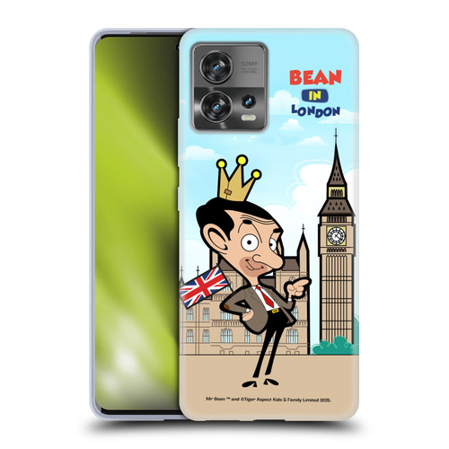 Mr. Bean: The Animated Series Graphic Art Bean In London Soft Gel Case for Motorola Moto Edge 30 Fusion