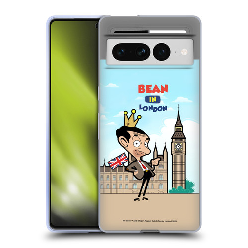 Mr. Bean: The Animated Series Graphic Art Bean In London Soft Gel Case for Google Pixel 7 Pro