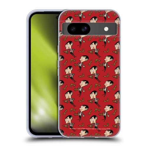 Mr. Bean: The Animated Series Graphic Art Teddy Pattern Soft Gel Case for Google Pixel 8a