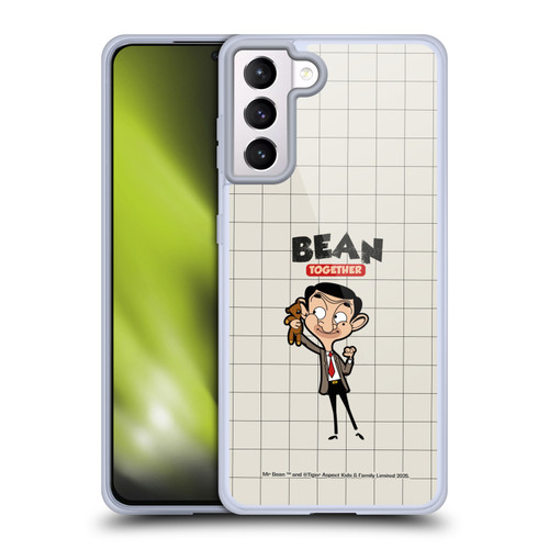 Mr. Bean: The Animated Series Graphic Art With Teddy Soft Gel Case for Samsung Galaxy S21+ 5G