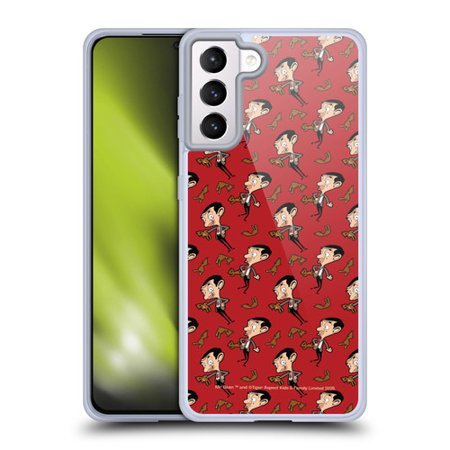 Mr. Bean: The Animated Series Graphic Art Teddy Pattern Soft Gel Case for Samsung Galaxy S21+ 5G