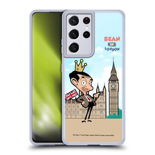Mr. Bean: The Animated Series Graphic Art Bean In London Soft Gel Case for Samsung Galaxy S21 Ultra 5G