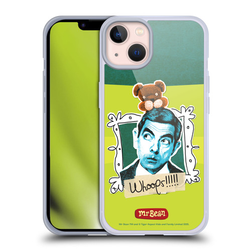 Mr. Bean Doodle Art Portrait Soft Gel Case for Apple iPhone 13