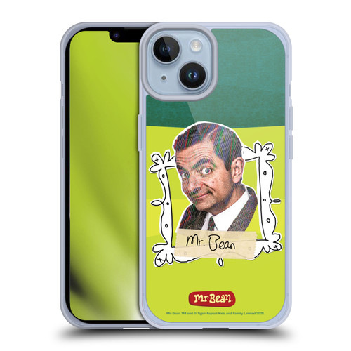 Mr. Bean Doodle Art With Teddy Soft Gel Case for Apple iPhone 14