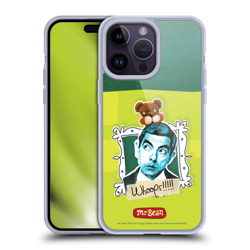 Mr. Bean Doodle Art Portrait Soft Gel Case for Apple iPhone 14 Pro Max