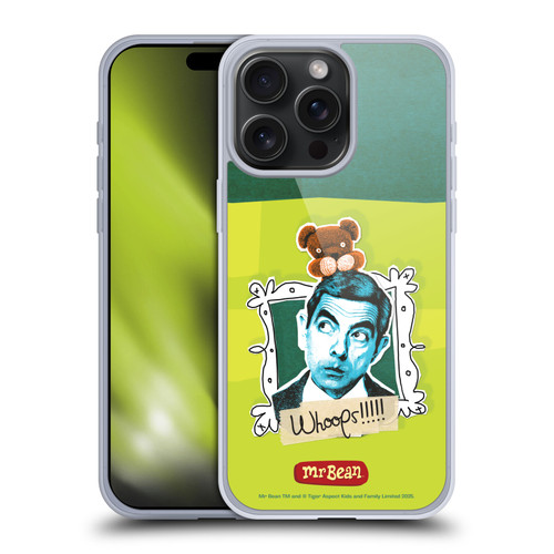 Mr. Bean Doodle Art Portrait Soft Gel Case for Apple iPhone 15 Pro Max