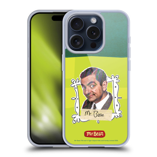 Mr. Bean Doodle Art With Teddy Soft Gel Case for Apple iPhone 15 Pro