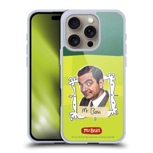 Mr. Bean Doodle Art With Teddy Soft Gel Case for Apple iPhone 16 Pro