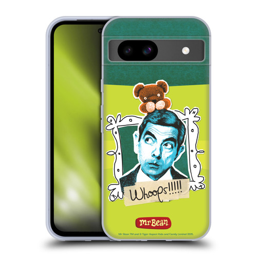 Mr. Bean Doodle Art Portrait Soft Gel Case for Google Pixel 8a