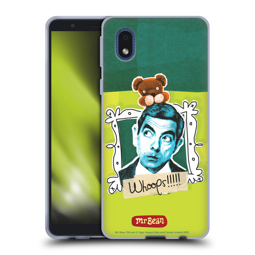 Mr. Bean Doodle Art Portrait Soft Gel Case for Samsung Galaxy A01 Core (2020)