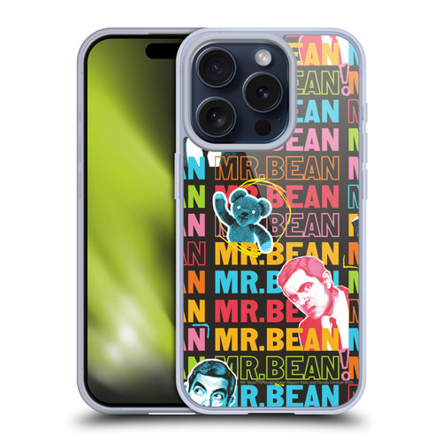 Mr. Bean Graphic Art With Teddy Soft Gel Case for Apple iPhone 15 Pro